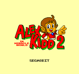 Alex Kidd in Miracle World 2 Title Screen